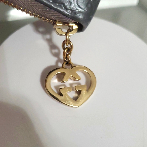 🇮🇹Gucci Guccisima Metallic Gray GG Embossed Zip around Wallet - Picture 6 of 17